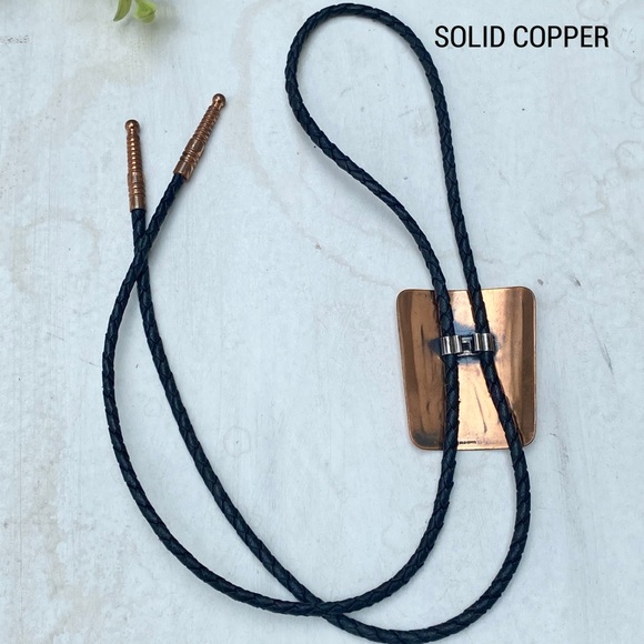 Vintage Bell Trading Post Thunderbird Copper Native American Bolo Tie - Picture 8 of 13